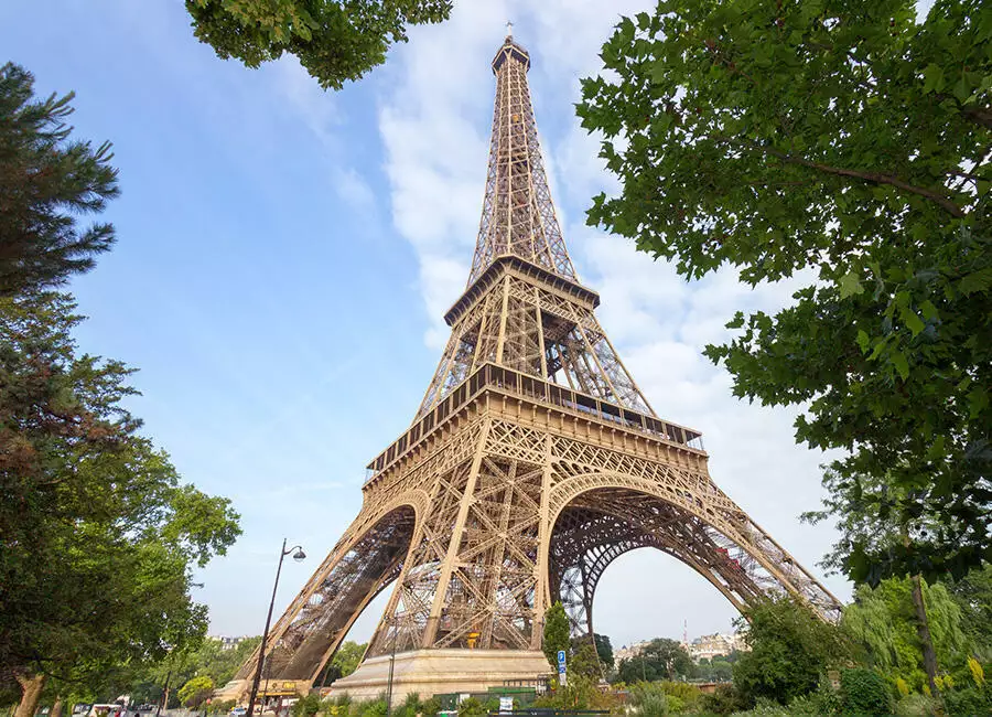 The Eiffel tower from the ground